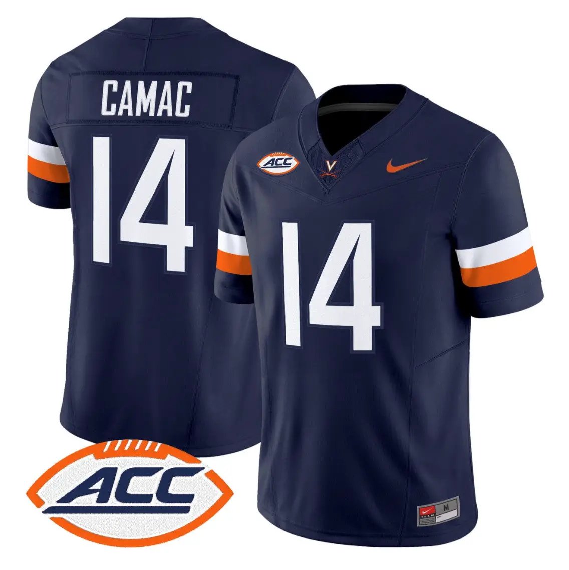 Fisher Camac Jersey #14 Virginia Cavaliers 2026 Vapor Limited Stitched by My Store NCAA Football Jerseys