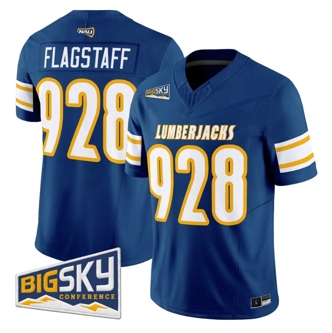 Flagstaff Jersey #928 Northern Arizona Lumberjacks 2026 Vapor Stitched by My Store NCAA Football Jerseys