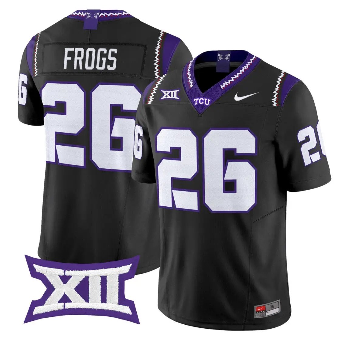 Frogs Jersey #26 TCU Horned Frogs 2026 Vapor Limited Stitched by My Store NCAA Football Jerseys