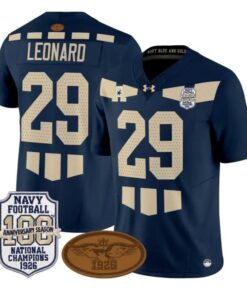 Gage Leonard Jersey #29 Navy Midshipmen 1926 National Championship All Stitched by My Store NCAA Football Jerseys