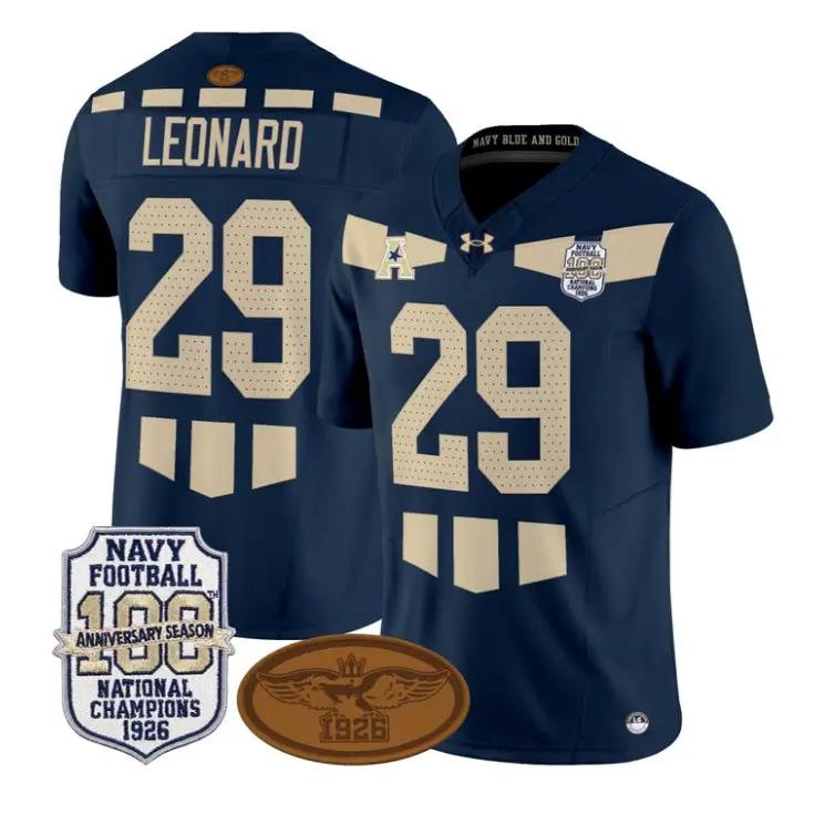 Gage Leonard Jersey #29 Navy Midshipmen 1926 National Championship All Stitched by My Store NCAA Football Jerseys
