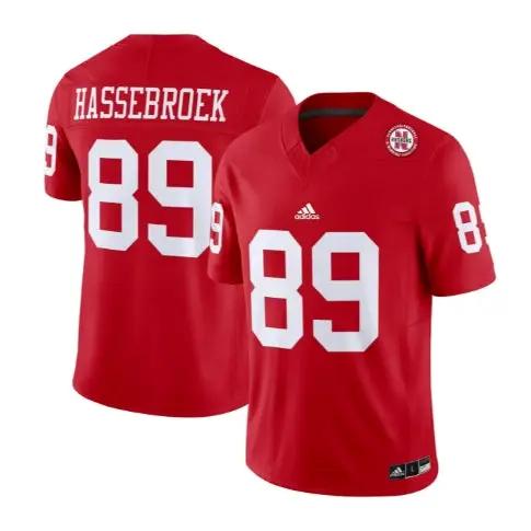Hassebroek Jersey #89 Nebraska Huskers Vapor Limited All Stitched Red by My Store NCAA Football Jerseys