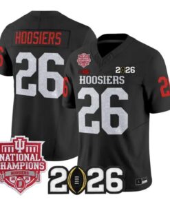Hoosiers Jersey #26 Indiana Hoosiers 2026 Glitter Limited All Stitched by My Store NCAA Football Jerseys