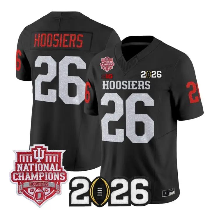 Hoosiers Jersey #26 Indiana Hoosiers 2026 Glitter Limited All Stitched by My Store NCAA Football Jerseys