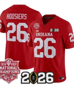 Hoosiers Jersey #26 Indiana Hoosiers 2026 Glitter Limited All Stitched by My Store NCAA Football Jerseys