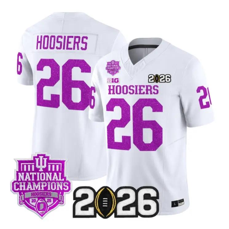 Hoosiers Jersey #26 Indiana Hoosiers 2026 Glitter Limited All Stitched by My Store NCAA Football Jerseys
