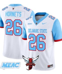 Hornets Jersey #26 Delaware State Hornets 2026 Vapor Limited Stitched by My Store NCAA Football Jerseys