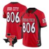 Hub City Jersey #806 Texas Tech Red Raiders 2026 Texas Patch All Stitched