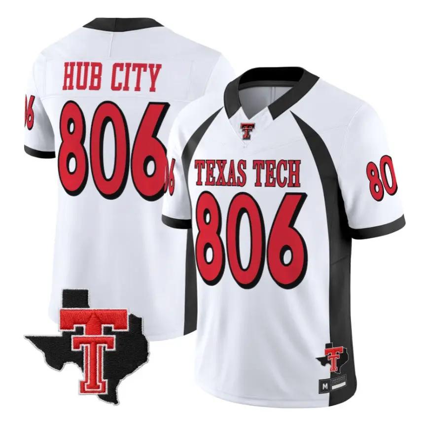 Hub City Jersey #806 Texas Tech Red Raiders 2026 Texas Patch All Stitched by My Store NCAA Football Jerseys