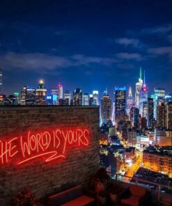 The World Is Yours Led Neon Sign Light - Upbeat Your Life by VN339