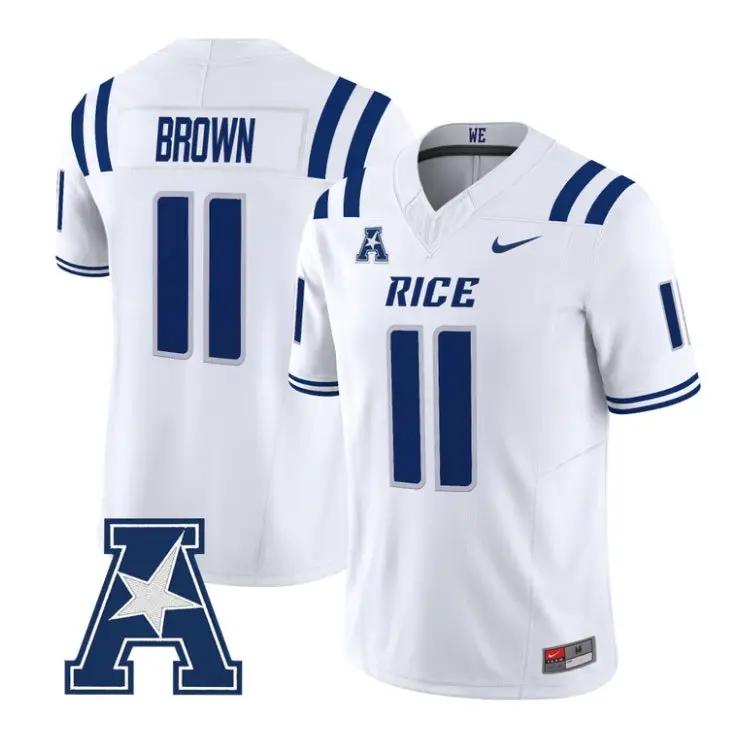Jacurri Brown Jersey #11 Rice Owls 2026 Vapor Limited All Stitched by My Store NCAA Football Jerseys