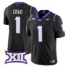 Jaden Craig Jersey #1 TCU Horned Frogs 2026 Vapor Limited Football Stitched - Top Design Fan Jaden Craig Jersey #1 TCU Horned Frogs 2026 Vapor Limited Football Stitched