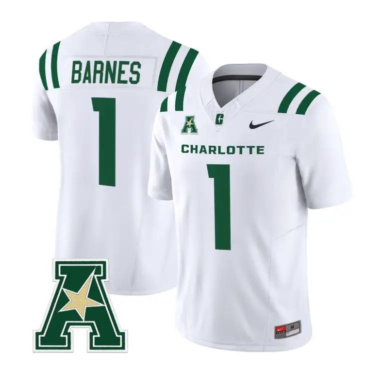 Jaden Barnes Jersey #1 Charlotte 49ers 2026 Vapor Limited Stitched by My Store NCAA Football Jerseys