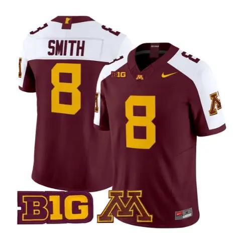 Jalen Smith Jersey #8 Minnesota Golden Gophers 2026 Stitched by My Store NCAA Football Jerseys