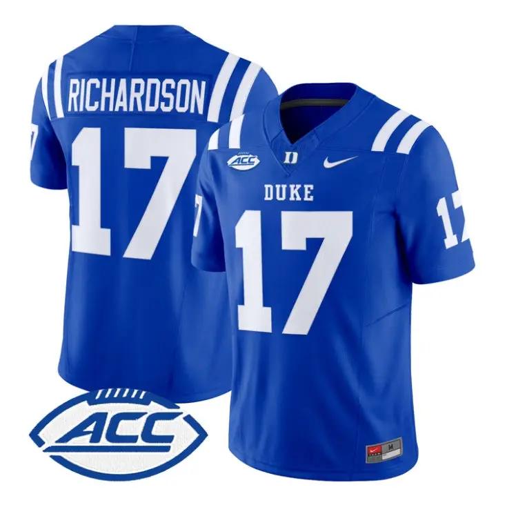 Jared Richardson Jersey #17 Duke Blue Devils 2026 Vapor All Stitched by My Store NCAA Football Jerseys