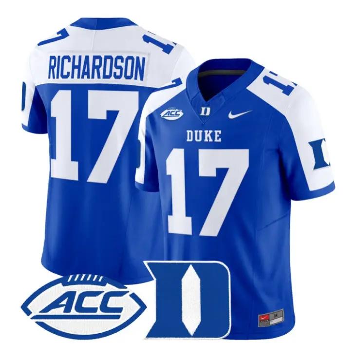 Jared Richardson Jersey #17 Duke Blue Devils 2026 Vapor All Stitched by My Store NCAA Football Jerseys