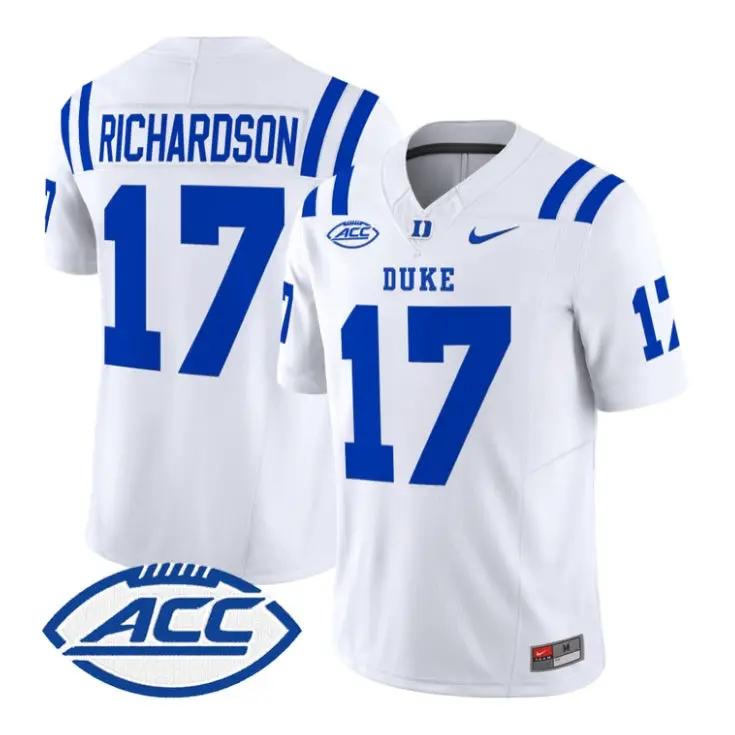Jared Richardson Jersey #17 Duke Blue Devils 2026 Vapor All Stitched by My Store NCAA Football Jerseys