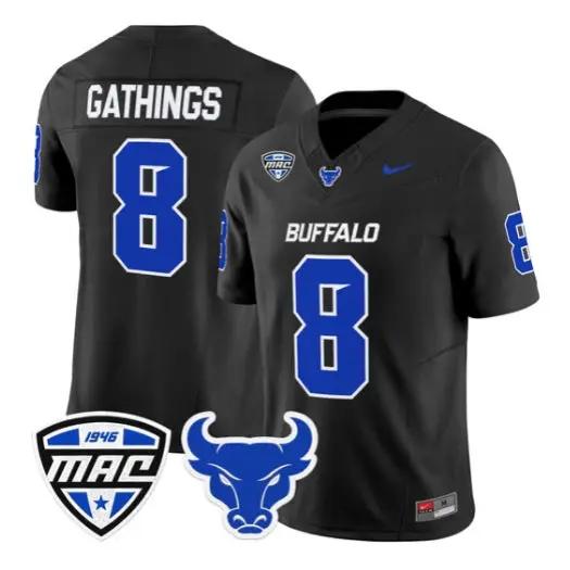 Jasaiah Gathings Jersey #8 Buffalo Bulls 2026 All Stitched by My Store NCAA Football Jerseys