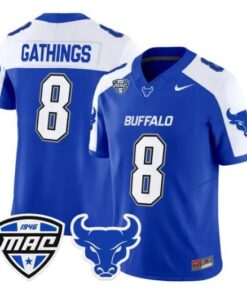 Jasaiah Gathings Jersey #8 Buffalo Bulls 2026 All Stitched by My Store NCAA Football Jerseys