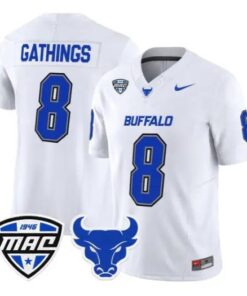 Jasaiah Gathings Jersey #8 Buffalo Bulls 2026 All Stitched by My Store NCAA Football Jerseys