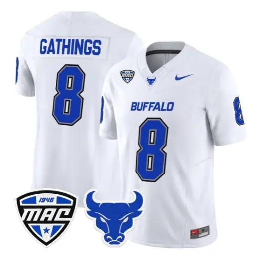 Jasaiah Gathings Jersey #8 Buffalo Bulls 2026 All Stitched by My Store NCAA Football Jerseys