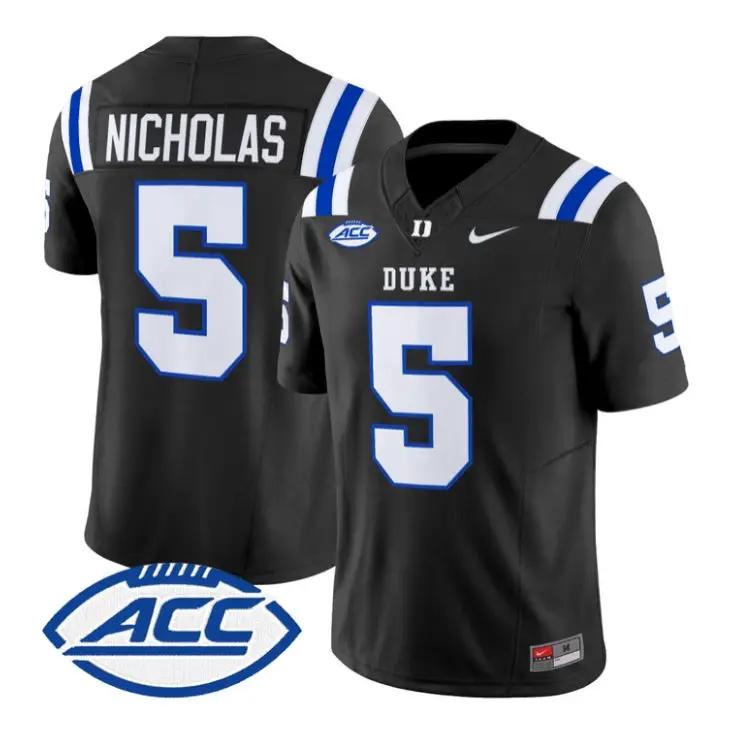 Javen Nicholas Jersey #5 Duke Blue Devils 2026 Limited All Stitched by My Store NCAA Football Jerseys