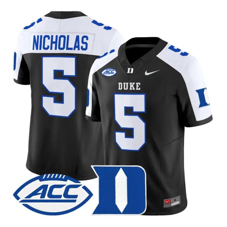 Javen Nicholas Jersey #5 Duke Blue Devils 2026 Limited All Stitched by My Store NCAA Football Jerseys