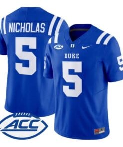 Javen Nicholas Jersey #5 Duke Blue Devils 2026 Limited All Stitched by My Store NCAA Football Jerseys