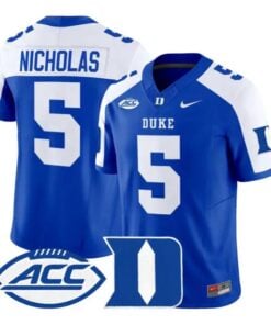 Javen Nicholas Jersey #5 Duke Blue Devils 2026 Limited All Stitched by My Store NCAA Football Jerseys