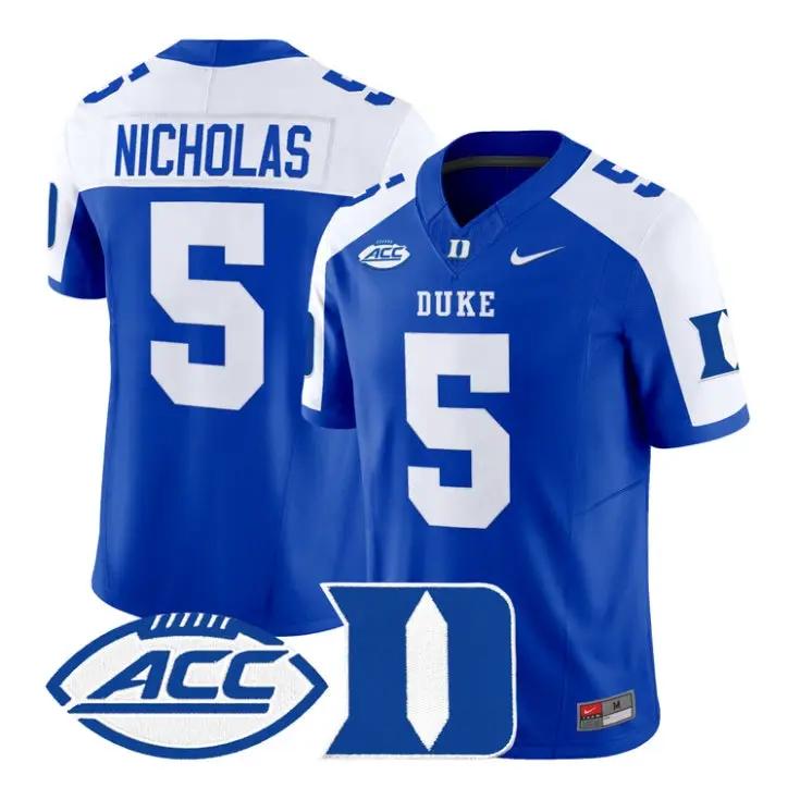 Javen Nicholas Jersey #5 Duke Blue Devils 2026 Limited All Stitched by My Store NCAA Football Jerseys