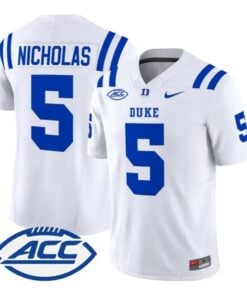 Javen Nicholas Jersey #5 Duke Blue Devils 2026 Limited All Stitched by My Store NCAA Football Jerseys