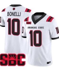 Jaylen Bonelli Jersey #10 Arkansas State Red Wolves 2026 Stitched by My Store NCAA Football Jerseys