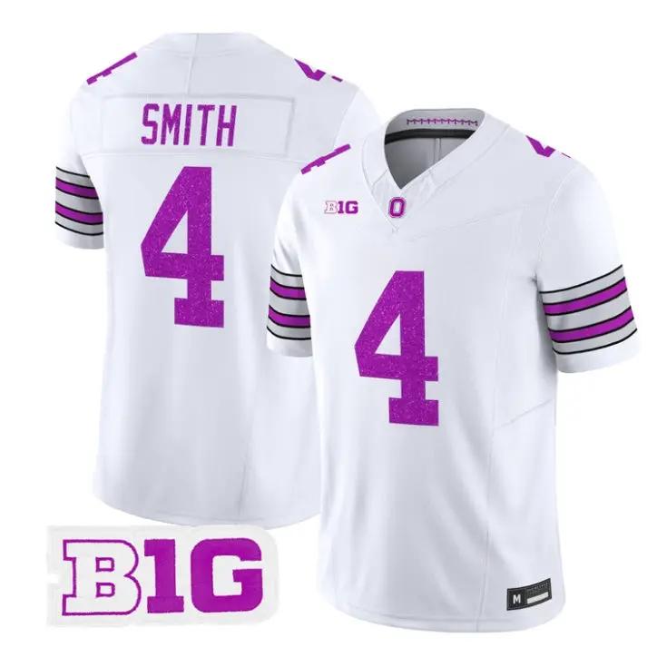 Jeremiah Smith Jersey #4 Ohio State Buckeyes Glitter Vapor Stitched by My Store NCAA Football Jerseys