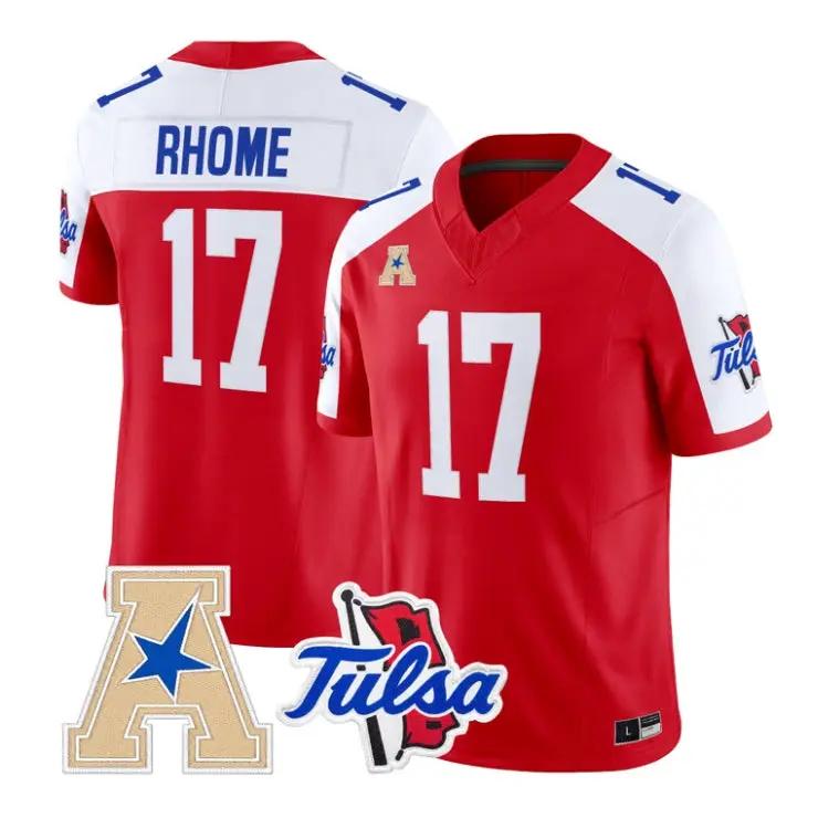 Jerry Rhome Jersey #17 Tulsa Golden Hurricane 2026 Limited Stitched by My Store NCAA Football Jerseys