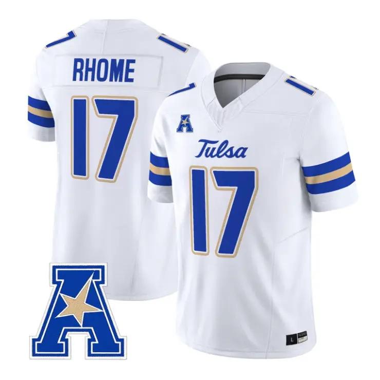 Jerry Rhome Jersey #17 Tulsa Golden Hurricane 2026 Limited Stitched by My Store NCAA Football Jerseys