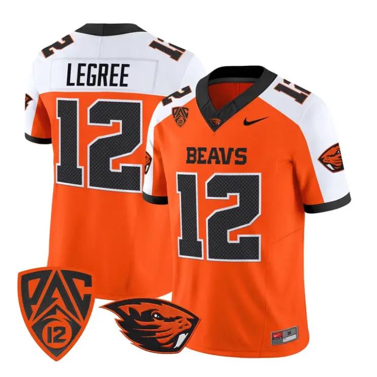 Jesse LeGree Jersey #12 Oregon State Beavers 2026 Limited Stitched by My Store NCAA Football Jerseys