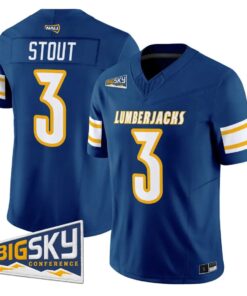 Joey Stout Jersey #3 Northern Arizona Lumberjacks 2026 Vapor Stitched