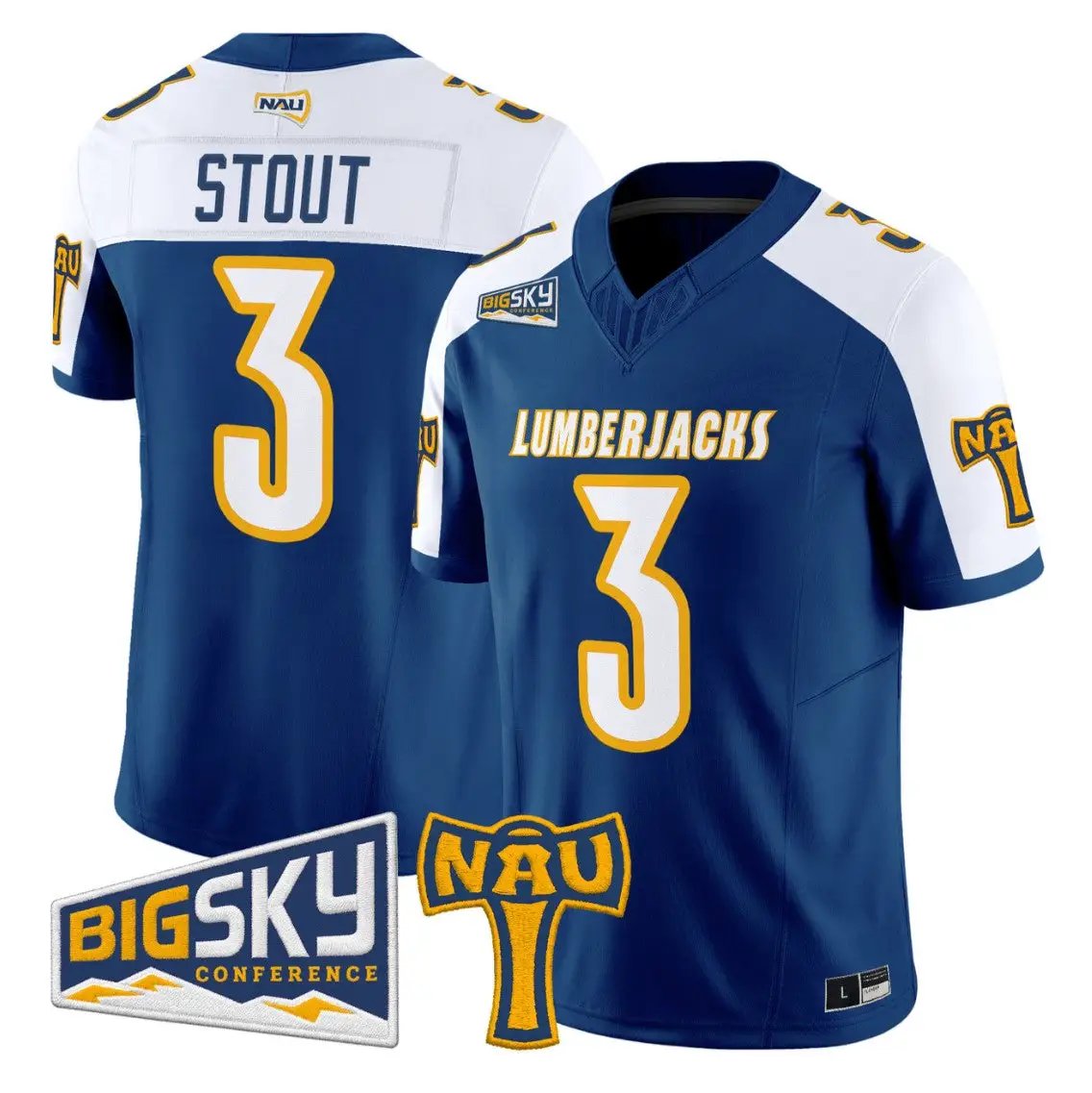 Joey Stout Jersey #3 Northern Arizona Lumberjacks 2026 Vapor Stitched