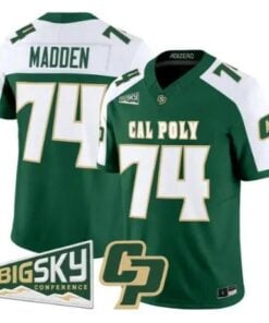 John Madden Jersey #74 Cal Poly Mustangs 2026 Vapor Stitched by My Store NCAA Football Jerseys
