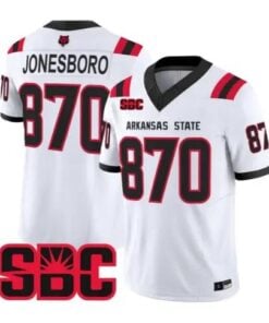 Jonesboro Jersey #870 Arkansas State Red Wolves 2026 All Stitched by My Store NCAA Football Jerseys
