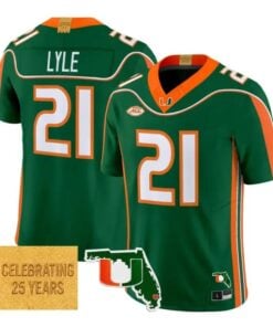 Jordan Lyle Jersey #21 Miami Hurricanes 2001 Throwback 2026 All Stitched by My Store NCAA Football Jerseys