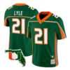 Jordan Lyle Jersey #21 Miami Hurricanes Throwback Florida Patch Stitched - Top Design Fan Jordan Lyle Jersey #21 Miami Hurricanes Throwback Florida Patch Stitched