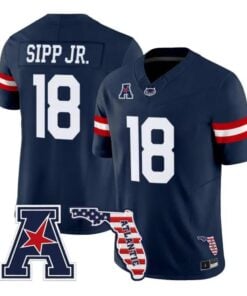 Joseph Sipp Jr Jersey #18 Florida Atlantic Owls 2026 Florida Patch Stitched by My Store NCAA Football Jerseys
