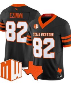 Judah Ezinwa Jersey #82 UTEP Miners 2026 Going Dark in the Sun City All Stitched by My Store NCAA Football Jerseys