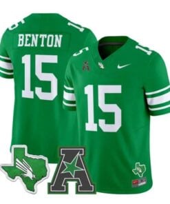Justin Benton Jersey #15 North Texas Mean Green 2026 Vapor Stitched by My Store NCAA Football Jerseys