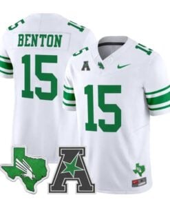 Justin Benton Jersey #15 North Texas Mean Green 2026 Vapor Stitched by My Store NCAA Football Jerseys