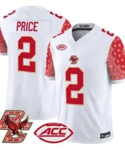 KP Price Jersey #2 Boston College Eagles Red Bandanna 2026 All Stitched by My Store NCAA Football Jerseys