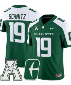 Kadin Schmitz Jersey #19 Charlotte 49ers 2026 Vapor Limited Stitched by My Store NCAA Football Jerseys