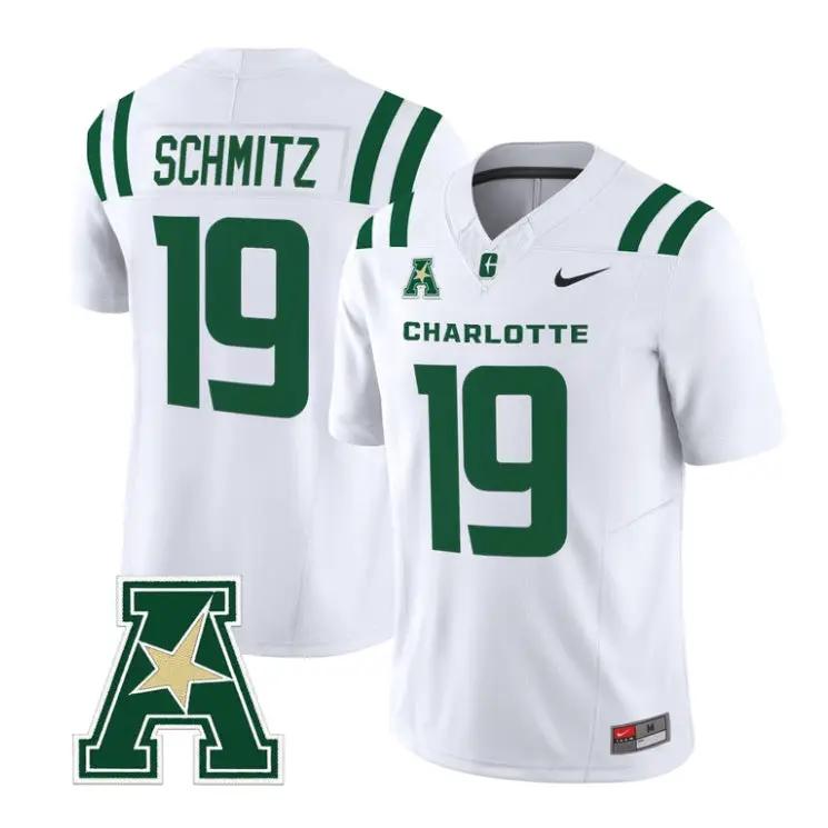 Kadin Schmitz Jersey #19 Charlotte 49ers 2026 Vapor Limited Stitched by My Store NCAA Football Jerseys