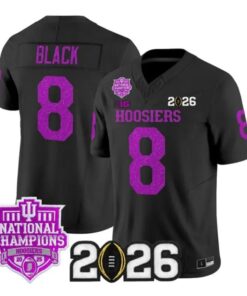 Kaelon Black Jersey #8 Indiana Hoosiers 2026 Glitter Vapor All Stitched by My Store NCAA Football Jerseys